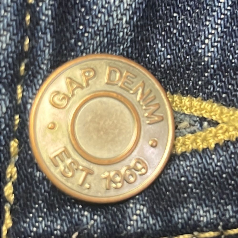 GAP Blue Faded Adjustable Razorback Overalls Pockets and Side Buttons- Medium - Picture 16 of 16